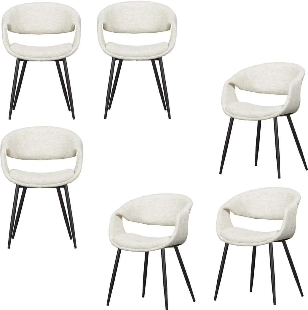 WOOOD Yossi Eetkamerstoelen Metalen Zwarte Poot