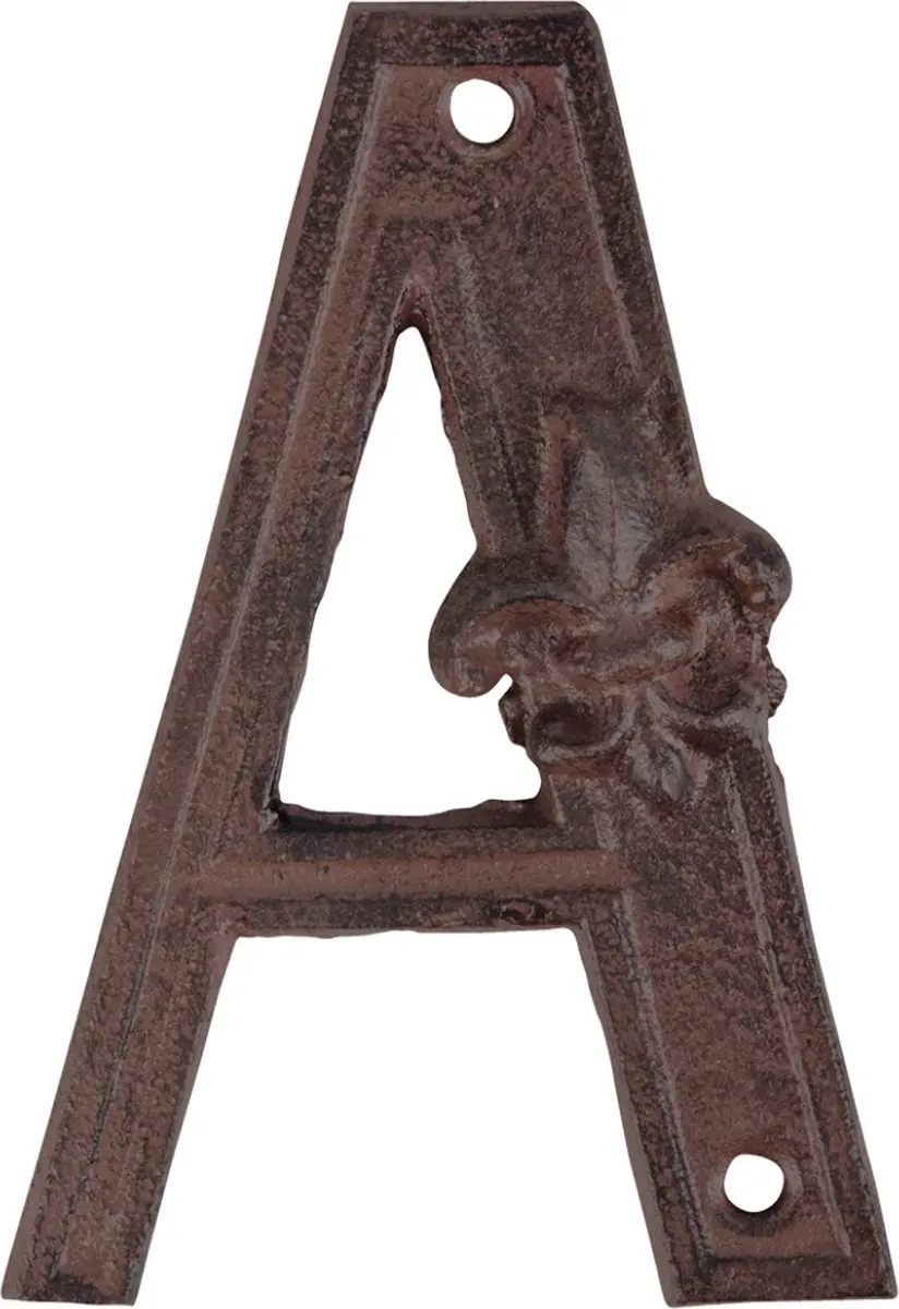 Esschert Design Huisletter A 11,8 X 8 Cm Gietijzer Donkerbruin