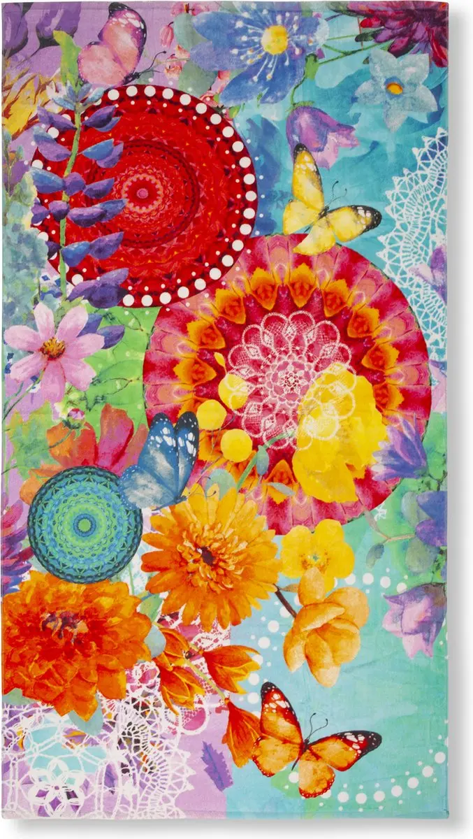 HIP Strandlaken "mandala's en bloemen"