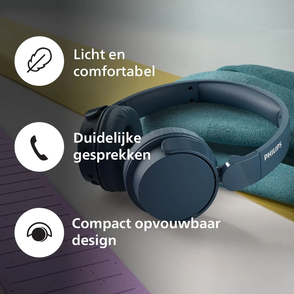 Philips Sound 4000 Series TAH4209BL/00 Draadloze Headset - Blauw - afbeelding 6 van 6