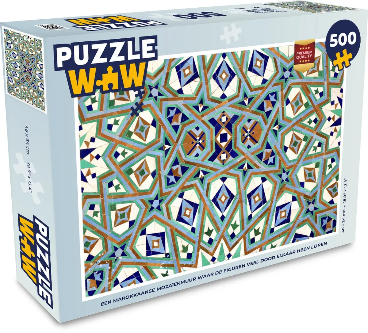 PuzzleWow Legpuzzel 500 Stuks - Multicolor