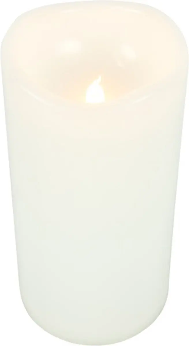 Stompkaars Ø10CM LED ro Metz M wit-L10B10H20CM met timer