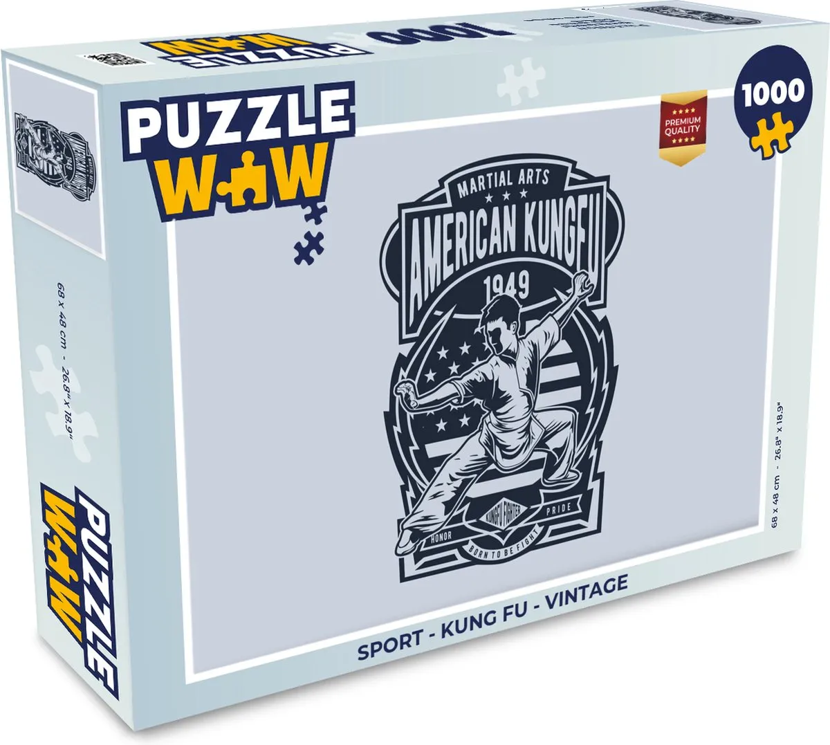 PuzzleWow Kung Fu Vintage Legpuzzel 1000 Stuks