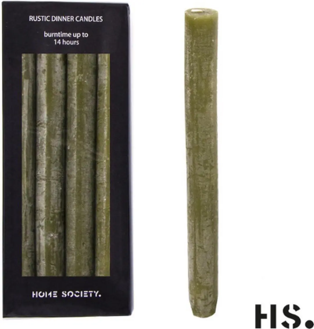 Home Society Dinner Candles Green