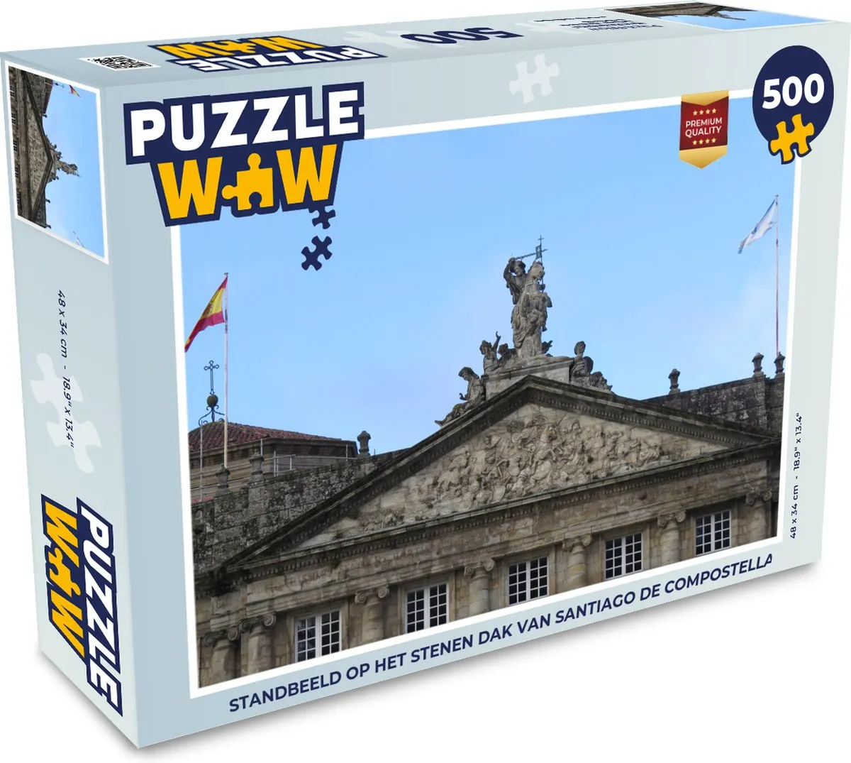 PuzzleWow Legpuzzel Santiago de Compostella 500 Stuks