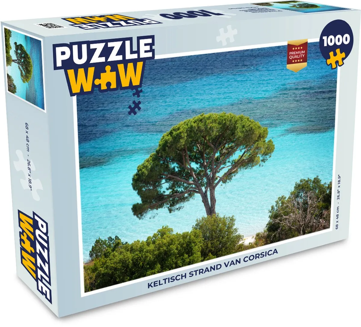 PuzzleWow Keltisch Strand van Corsica Legpuzzel 1000 Stuks