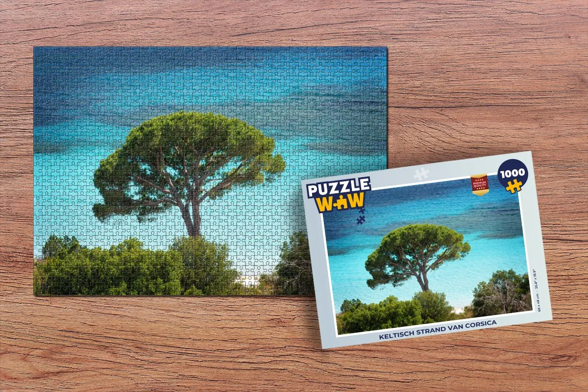 PuzzleWow Keltisch Strand van Corsica Legpuzzel 1000 Stuks - Multicolor