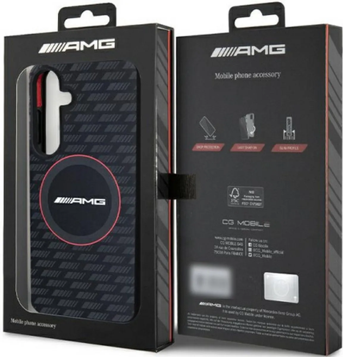 Mercedes-Benz AMG Carbon Pattern Back Case - Samsung Galaxy S24 Plus - Zwart