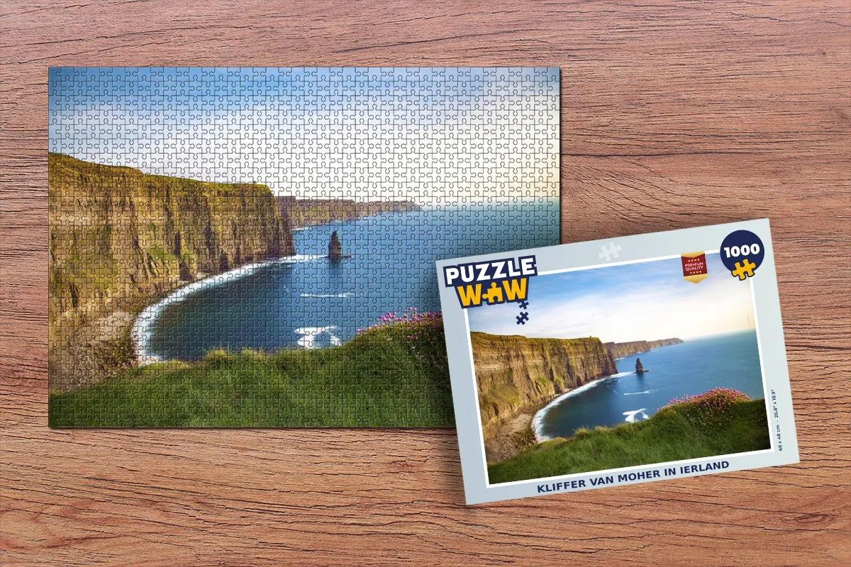 PuzzleWow Legpuzzel Kliffer van Moher Ierland 1000 Stuks - Multicolor