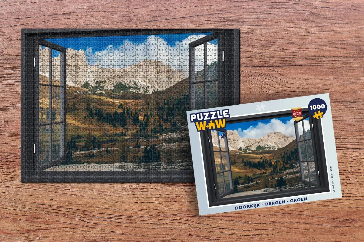 PuzzleWow Bergen Legpuzzel 1000 Stuks - Multicolor
