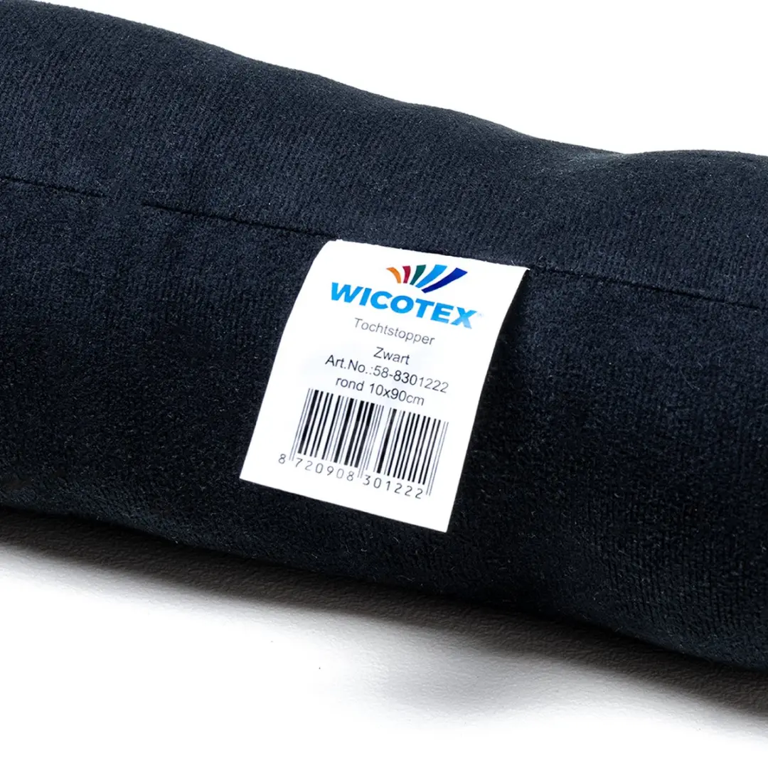 Wicotex Tochtstopper Rond 10x90cm Zwart - afbeelding 2 van 5