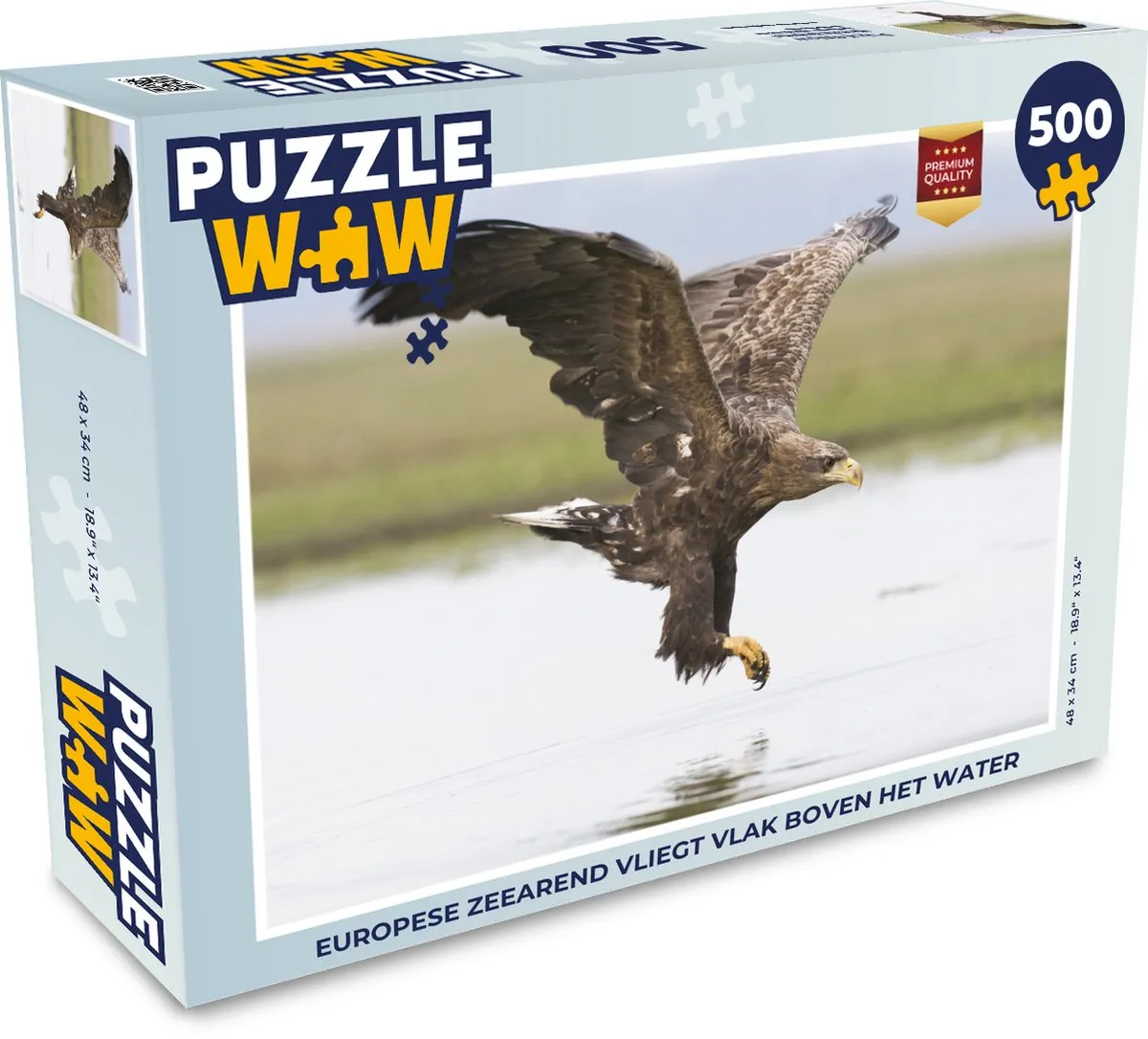 PuzzleWow Legpuzzel Europese Zeearend 500 Stuks