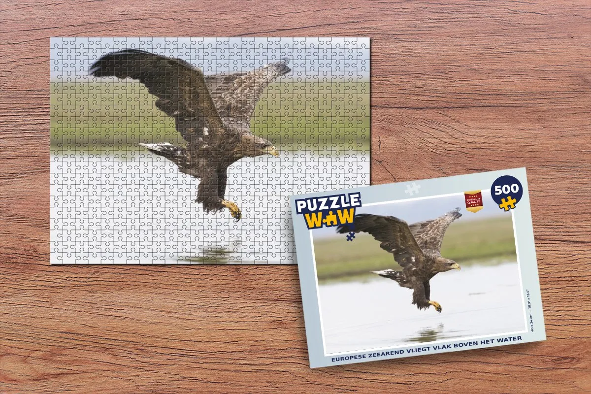 PuzzleWow Legpuzzel Europese Zeearend 500 Stuks - Multicolor