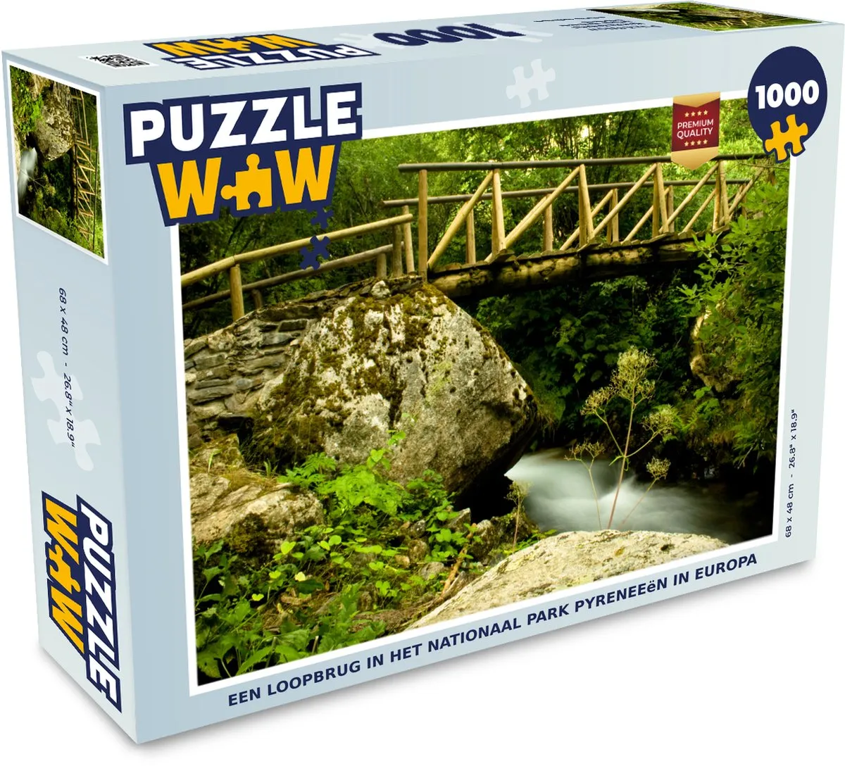 PuzzleWow Legpuzzel Pyreneeën Loopbrug 1000 Stuks