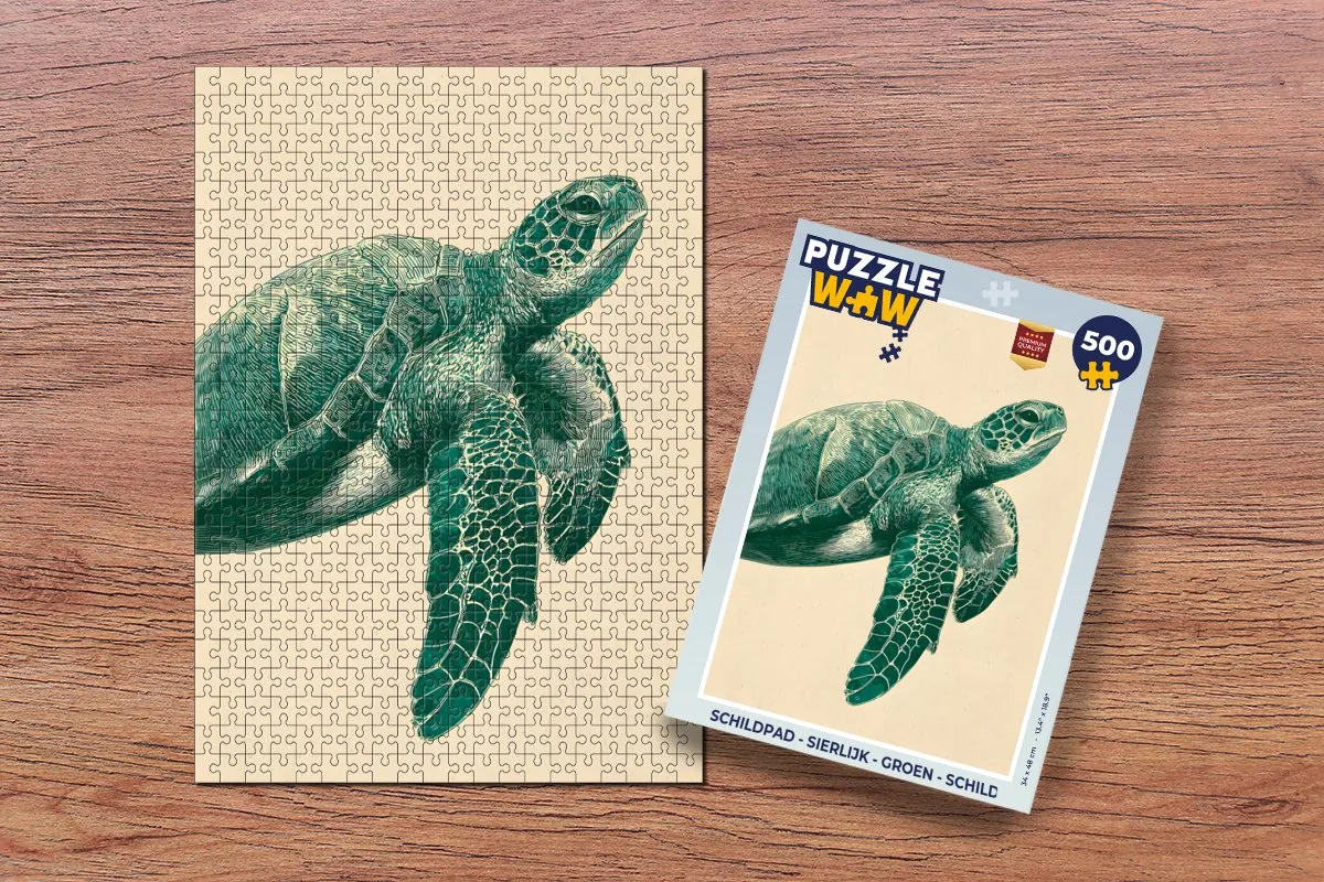 PuzzleWow Schildpad Legpuzzel 500 Stuks - 8721406854692
