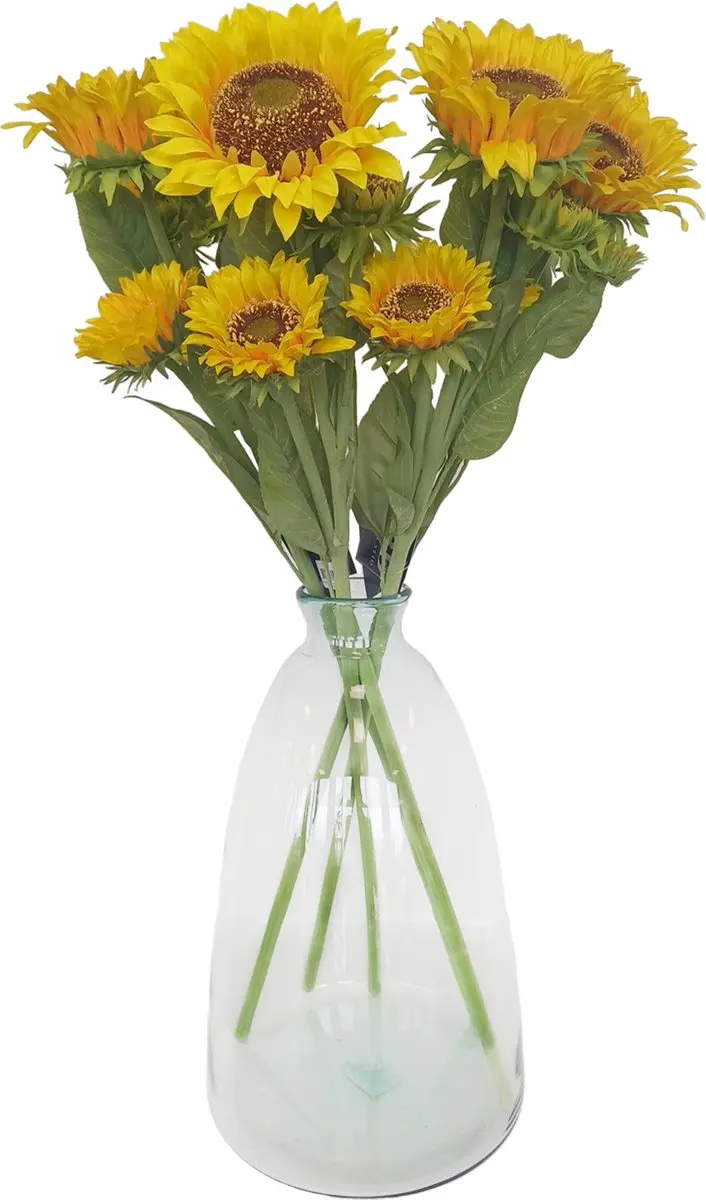 Bellatio Design Kunstbloem Zonnebloem Helianthus XL