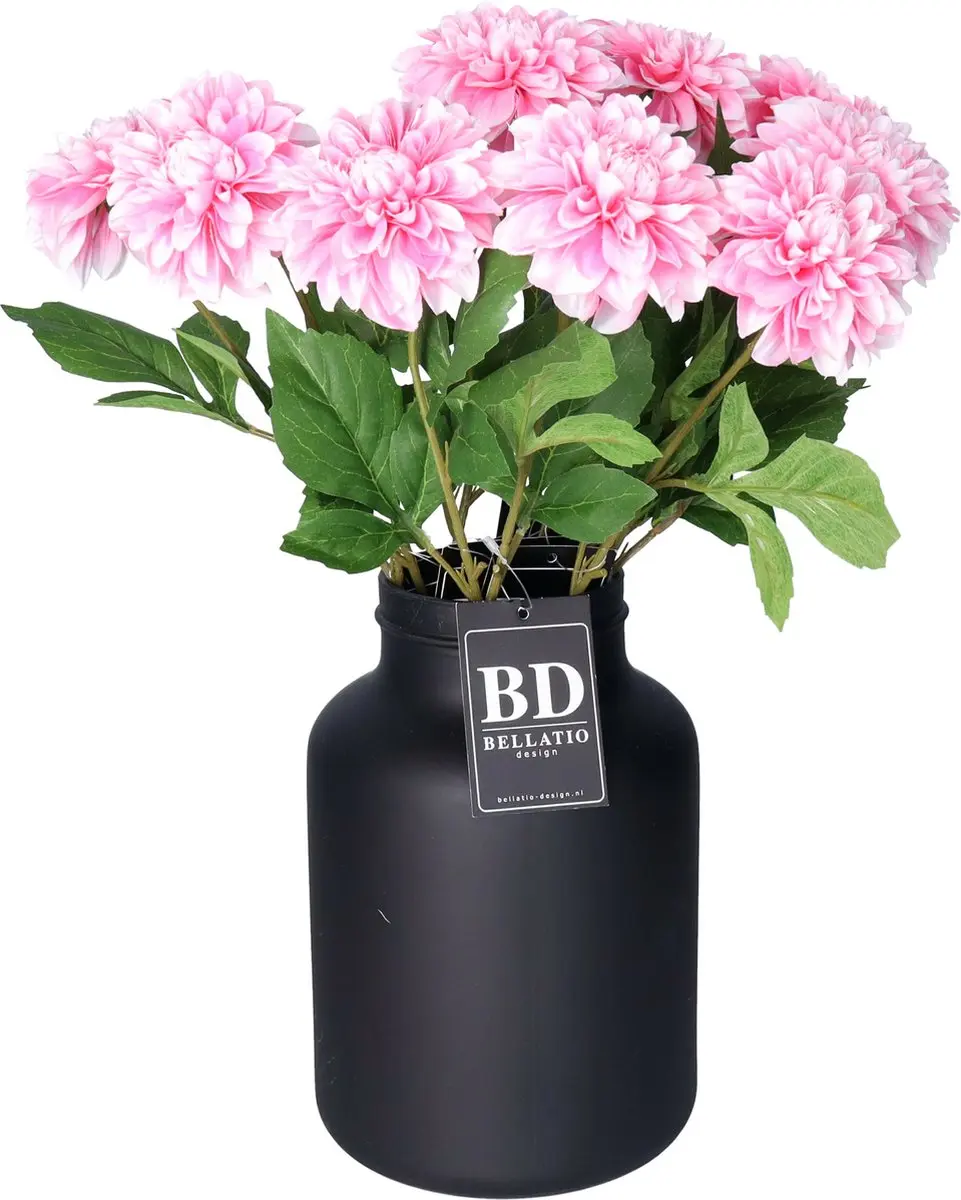 Bellatio Design Kunstbloem Dahlia boeket