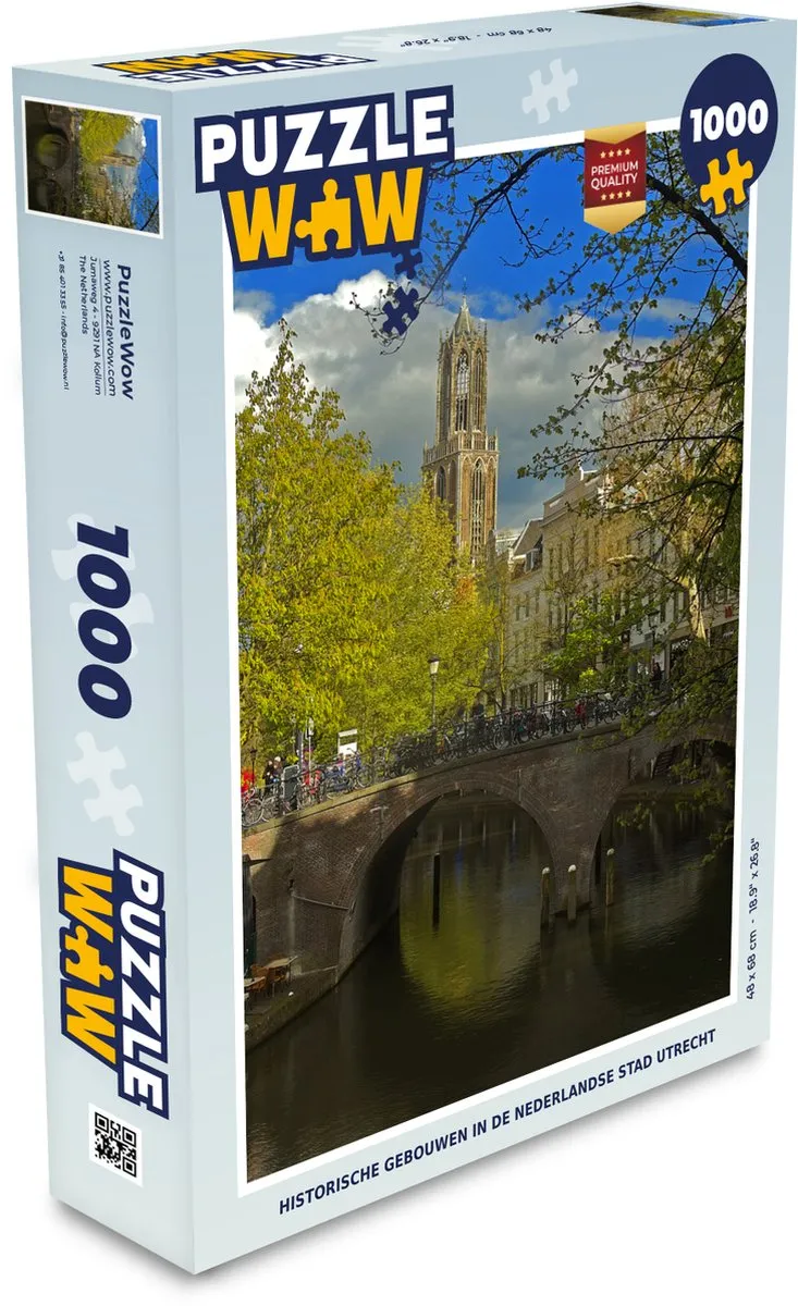 PuzzleWow Legpuzzel Utrecht 1000 Stuks