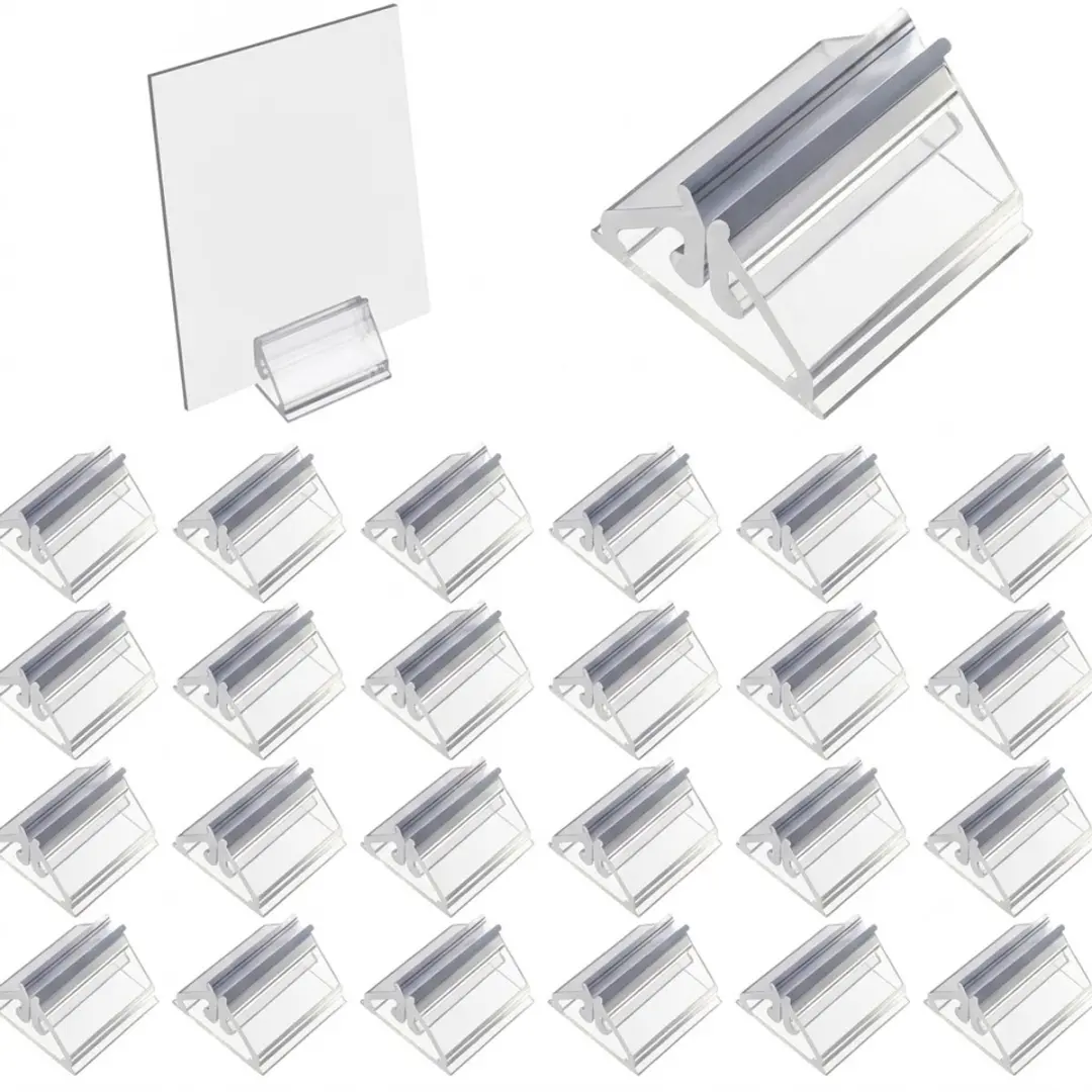 Transparante acryl fotohouders set 25 stuks fotohouders kaart houders display st