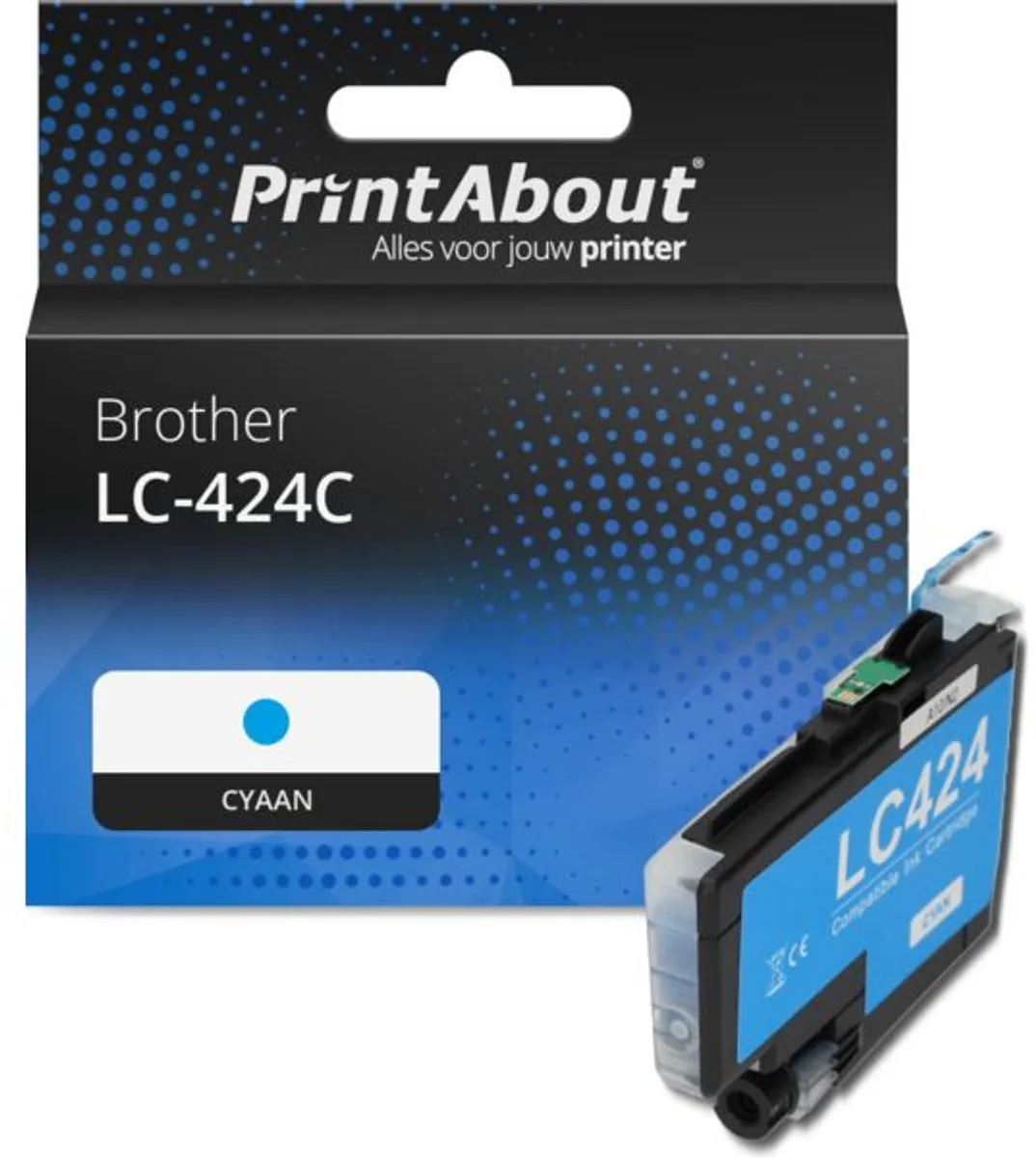PrintAbout LC-424C Inktcartridge Cyaan