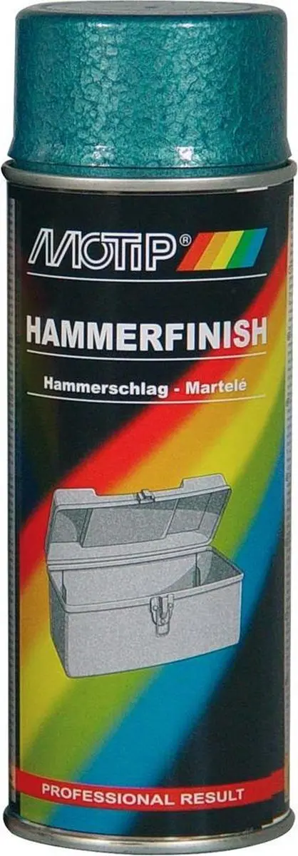 Motip Hamerslag Verf Blauw 400ml - afbeelding 3 van 4