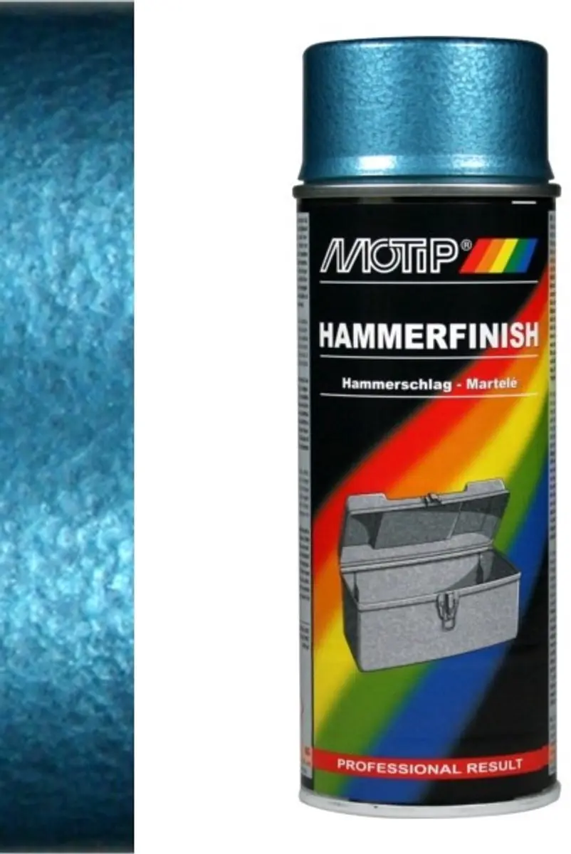 Motip Hamerslag Verf Blauw 400ml