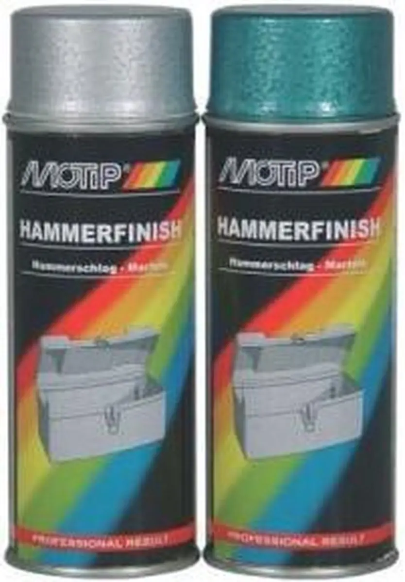 Motip Hamerslag Verf Blauw 400ml - afbeelding 4 van 4