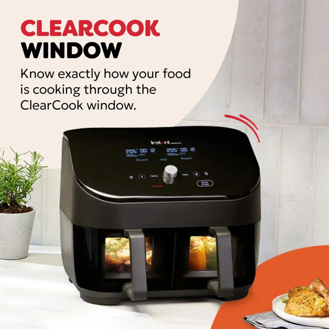 Instant Pot Vortex Plus Dual ClearCook 7,6L Airfryer - Zwart - afbeelding 2 van 6