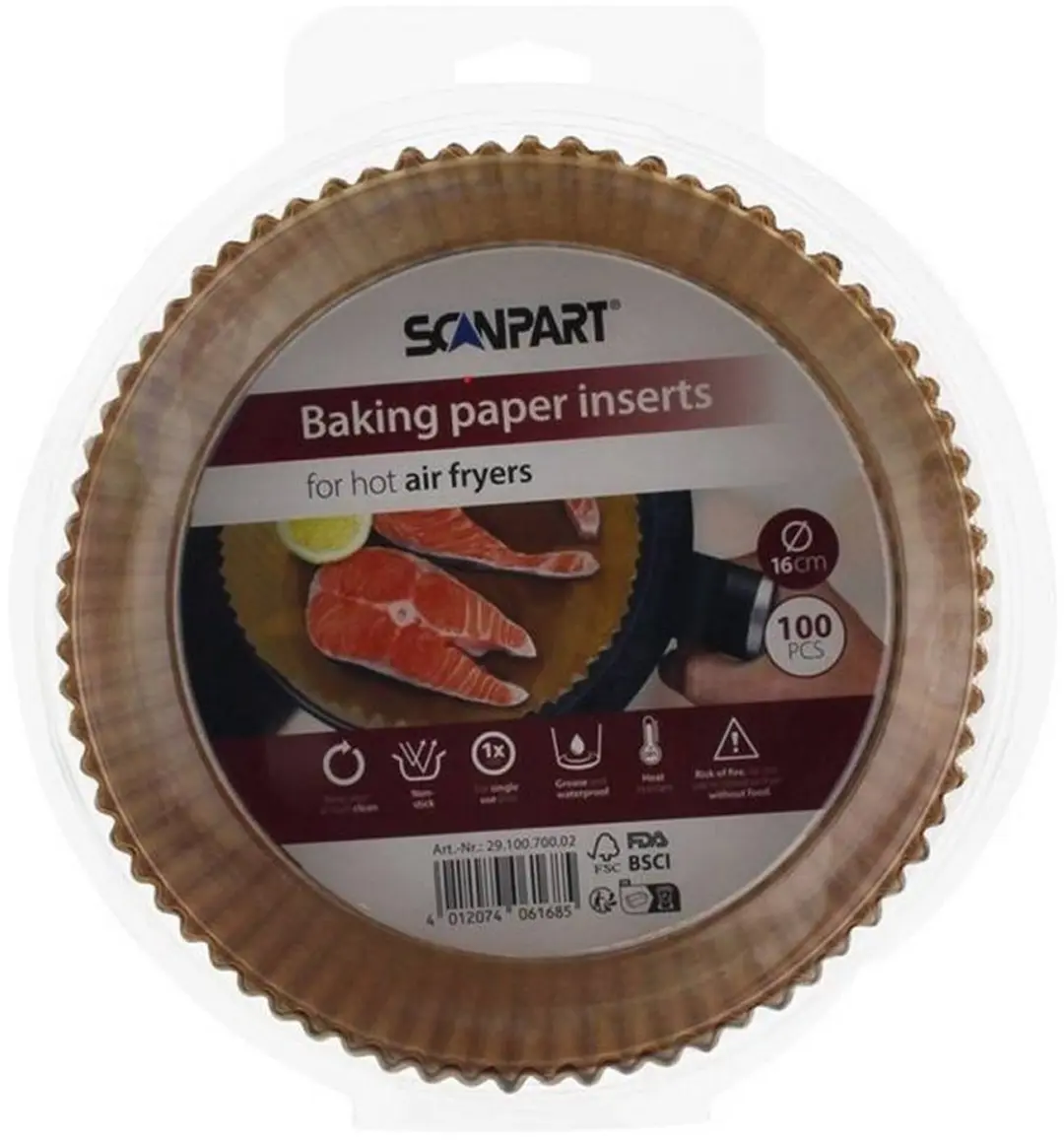 Scanpart Bakpapier Airfryer 16cm - 100 Stuks - afbeelding 4 van 4