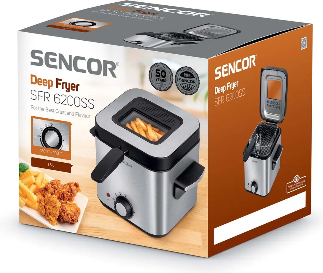 Sencor SFR 6200SS Friteuse - 900W - Zilver - afbeelding 4 van 6