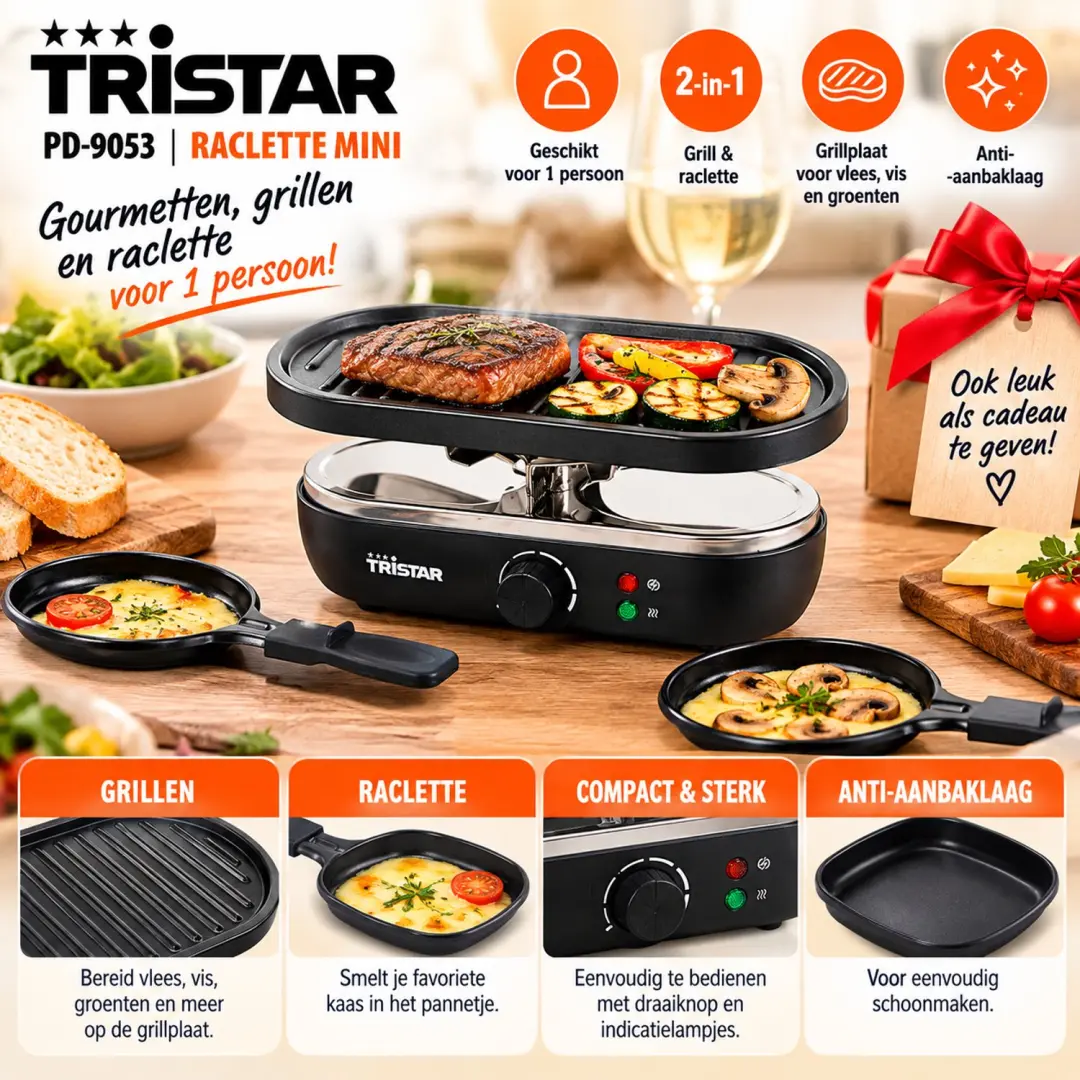 Tristar PD-9053 Raclette Mini