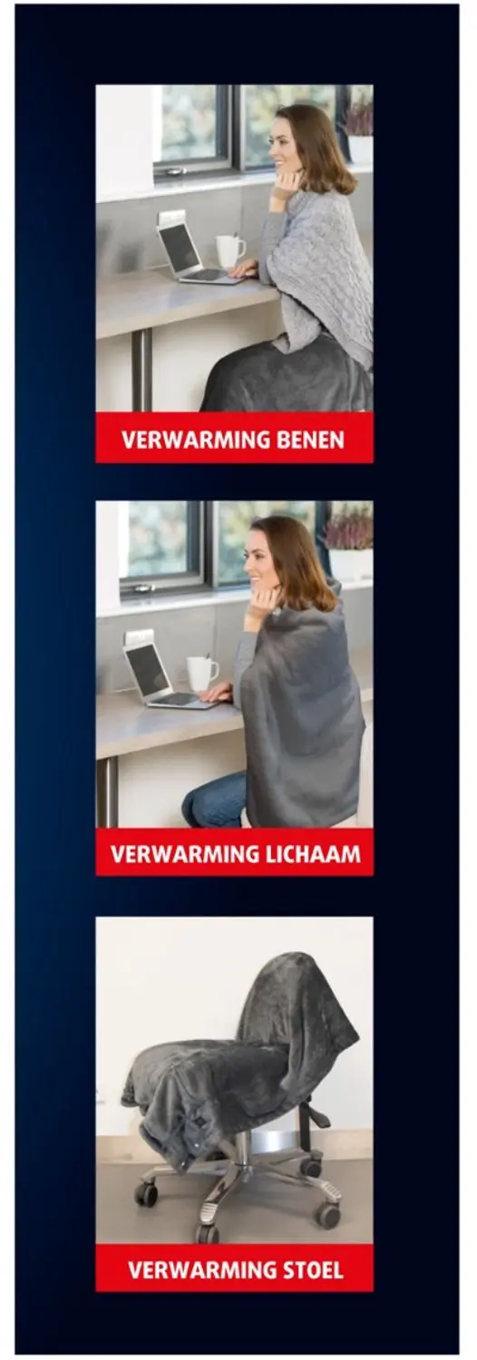 Lucovitaal Elektrische Warmtedeken Eenpersoons Grijs - afbeelding 2 van 6