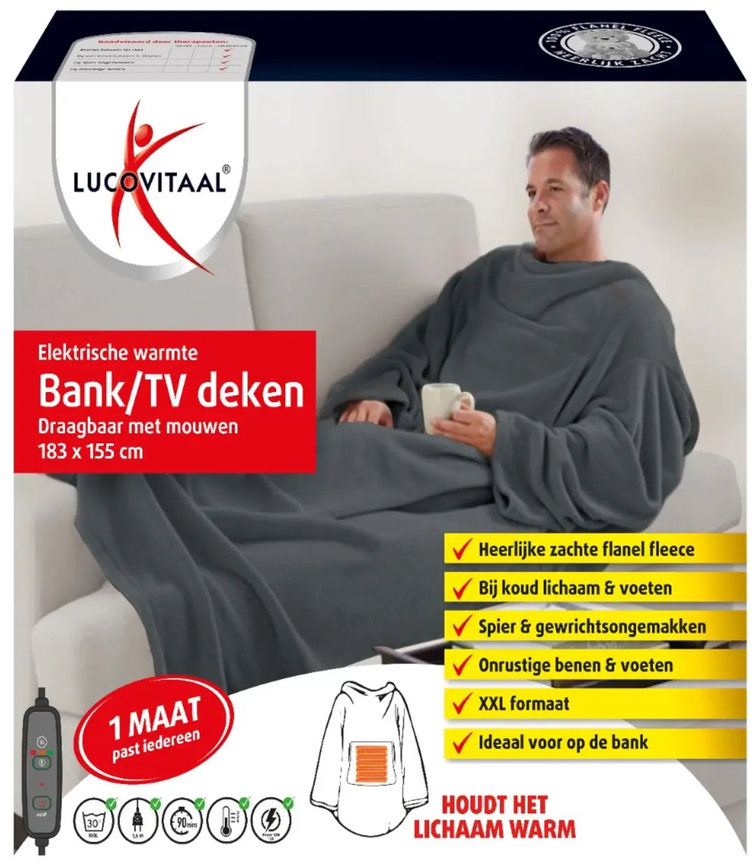 Lucovitaal Elektrische Warmte Bank/TV Deken