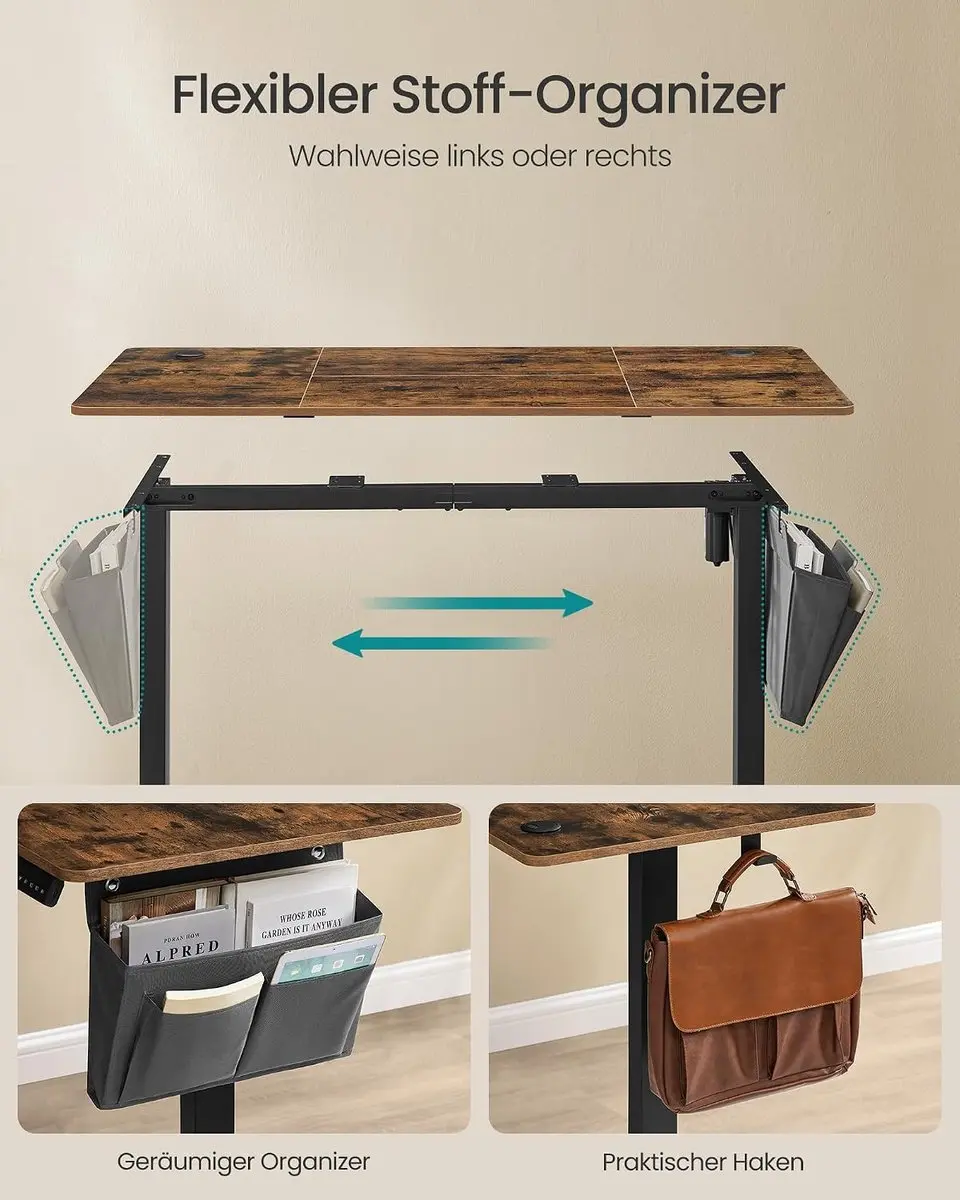 Songmics LSD134K01 Elektrisch Bureau - 60x140cm - afbeelding 6 van 6