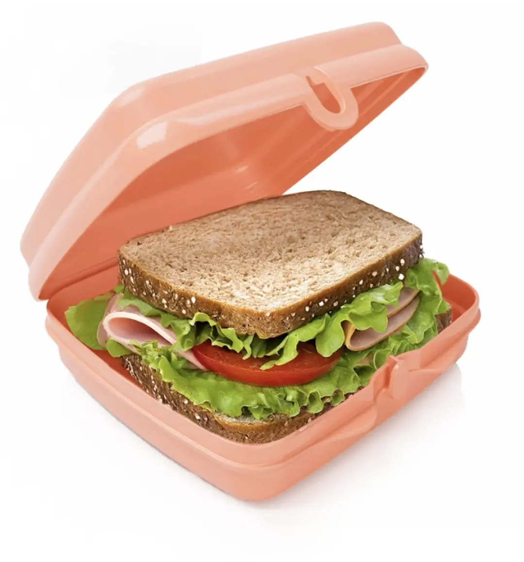 Tupperware Sandwichbox, opbergdoos, sandwichbox, vierkant, met scharnier en verg