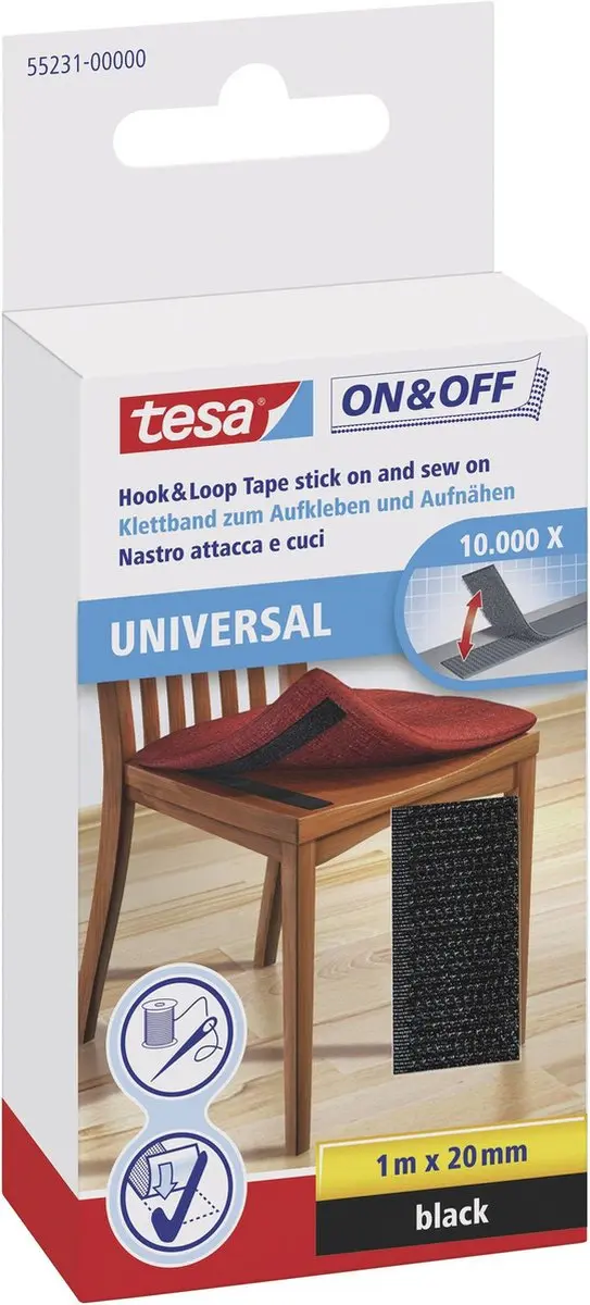 Tesa 55231-00-01 Klittenband 100x2cm