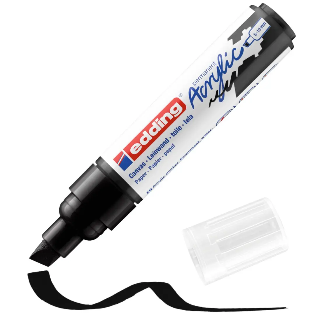 edding e-5000 Acrylmarker - Zwart - afbeelding 3 van 3