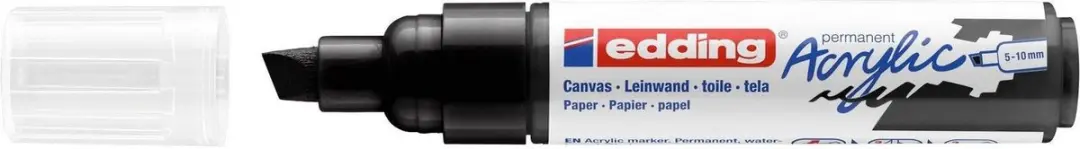 edding e-5000 Acrylmarker - Zwart - afbeelding 2 van 3