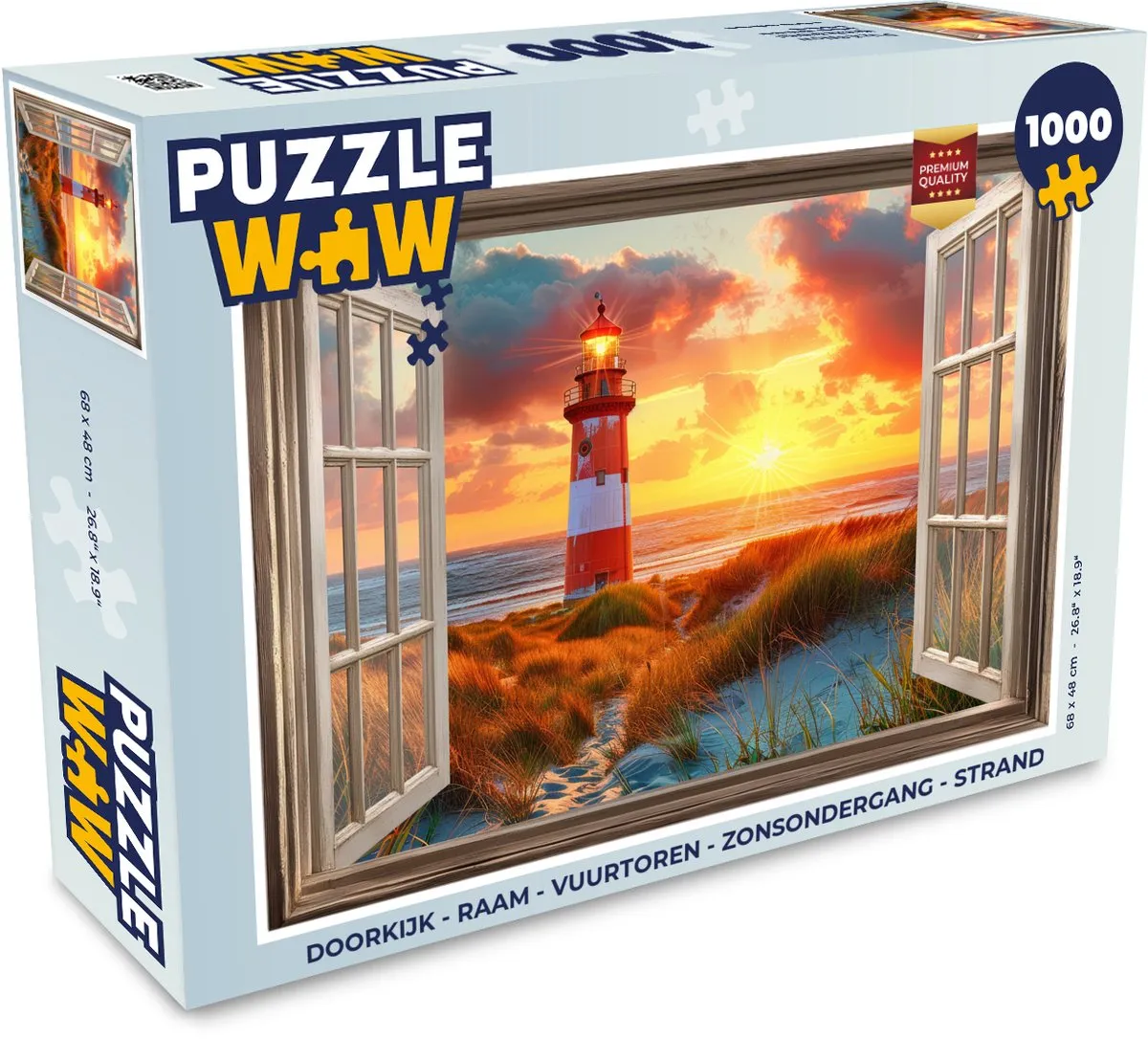 PuzzleWow Doorkijk Raam Puzzel 1000 Stuks