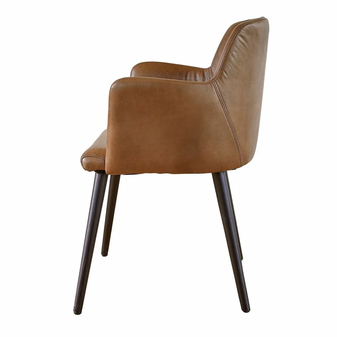 Loberon Zephiron Stoel - Bruin/Zwart - afbeelding 3 van 6