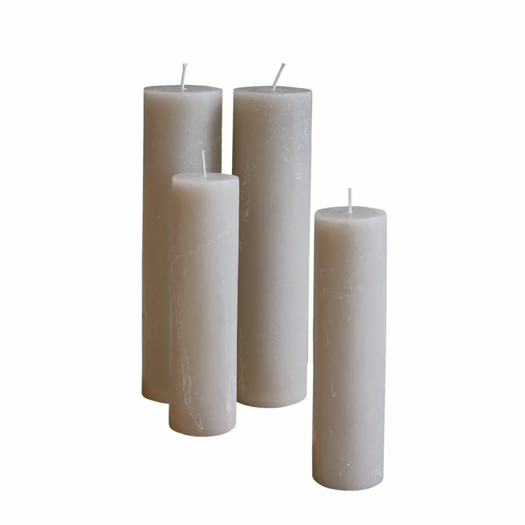 Loberon Avinal Kaarsen - 4 Stuks Taupe - afbeelding 2 van 4