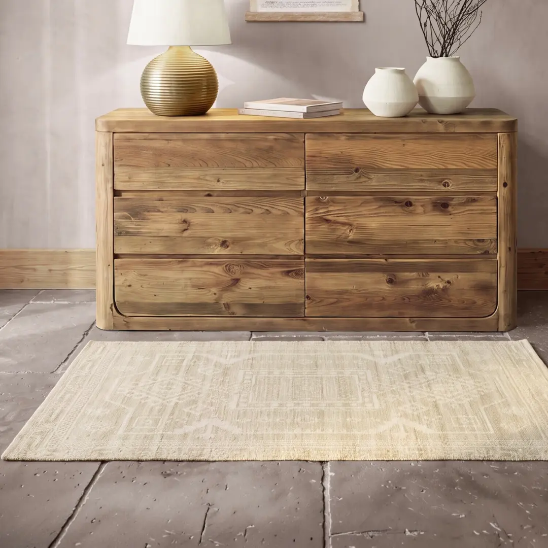 Loberon Mélavère Vloerkleed - Crème - afbeelding 4 van 6