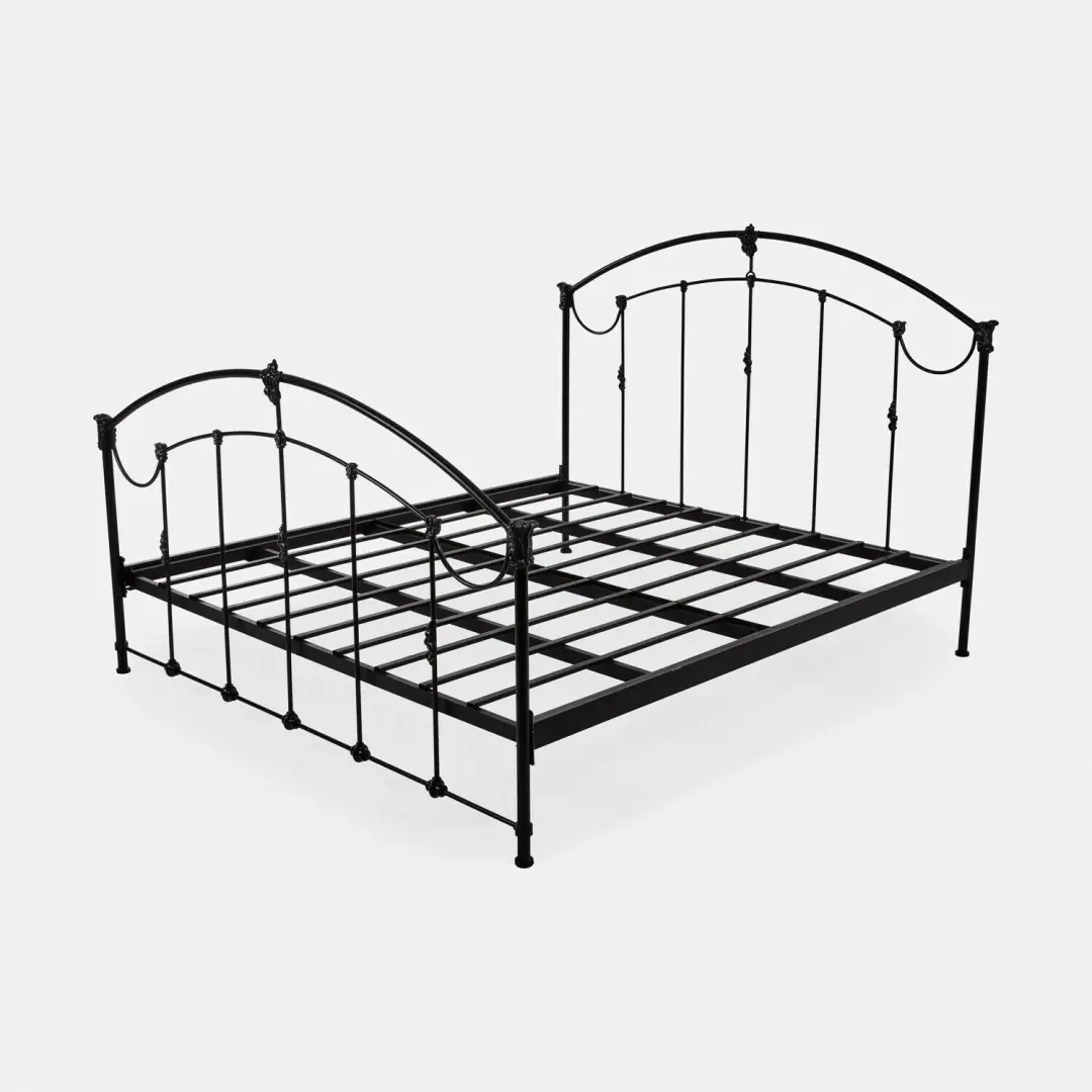 Loberon Bed Canefield Eenpersoons - 180x200cm Zwart - afbeelding 2 van 6