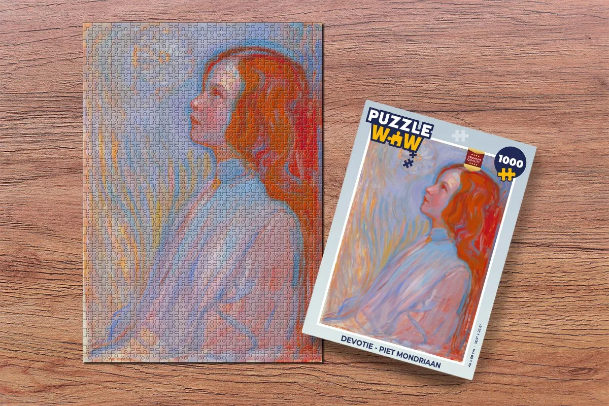 PuzzleWow Piet Mondriaan Legpuzzel 1000 Stuks - Multicolor