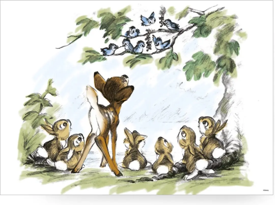 Disney Bami Bambi & Vriendjes Canvas 50x70 cm