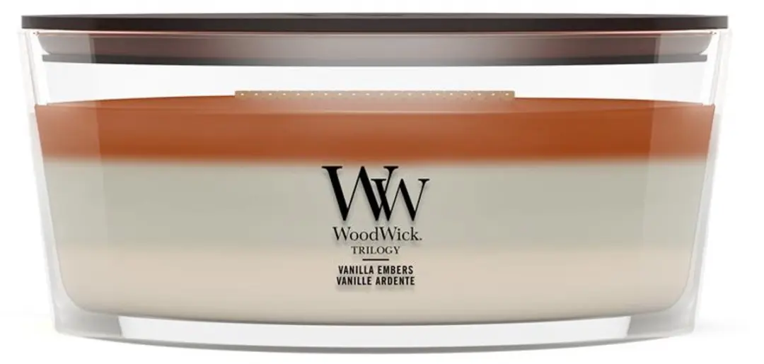 WoodWick Hearthwick Ellipse Trilogy Vanilla Embers Geurkaars - afbeelding 4 van 4