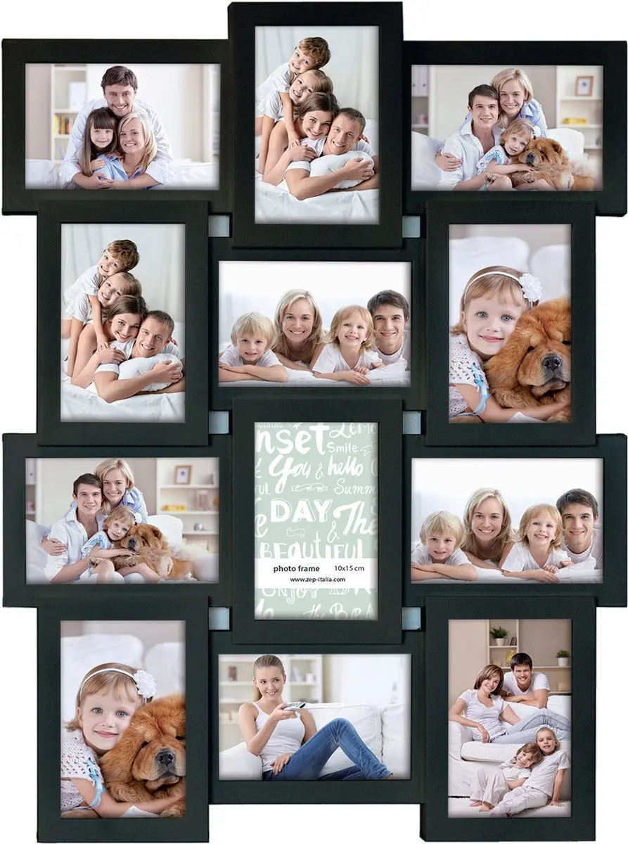 Zep Fotolijst PI02584 - 12x 10x15cm - Zwart