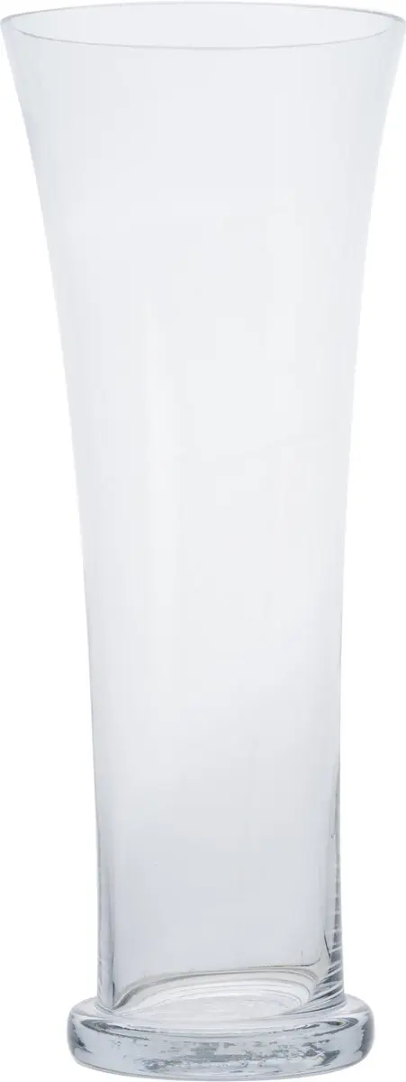 Trompet vaas glas transparant 17 x 39 cm