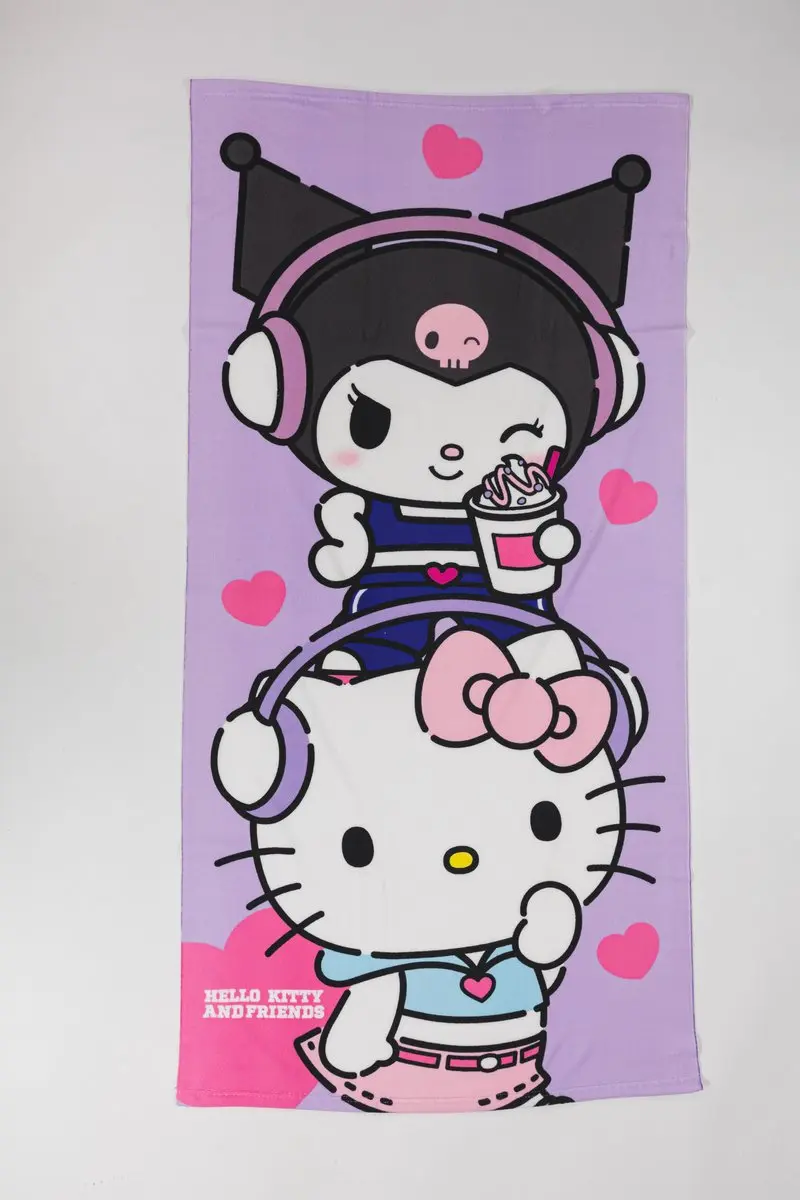Hello Kitty Kuromi Strandlaken 70x140cm - afbeelding 4 van 5