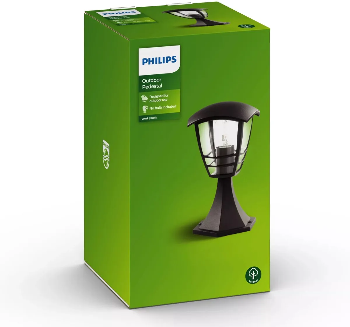 Philips Creek Sokkellamp - 1 Lichtpunt Ø17.5cm - Zwart